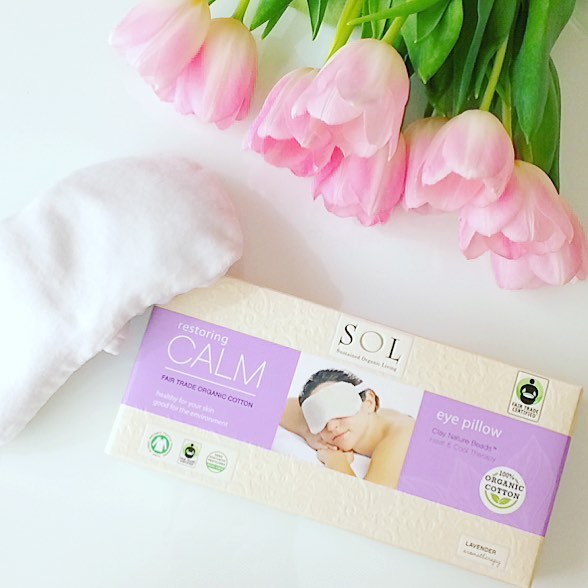 home spa, organic cotton eye pillow, SOL