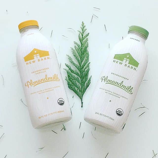 Organic almond milk, sugar-free, preservative free, certified organic almond milk