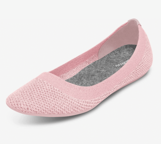 Pink shoes, all birds organic shoes, sustainable shoes