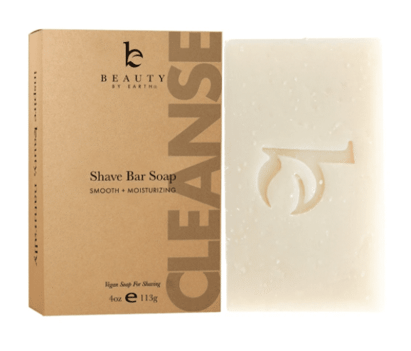 Beauty By Earth Shave Bar Soap, organic plastic-free shaving bar soap, beauty by earth