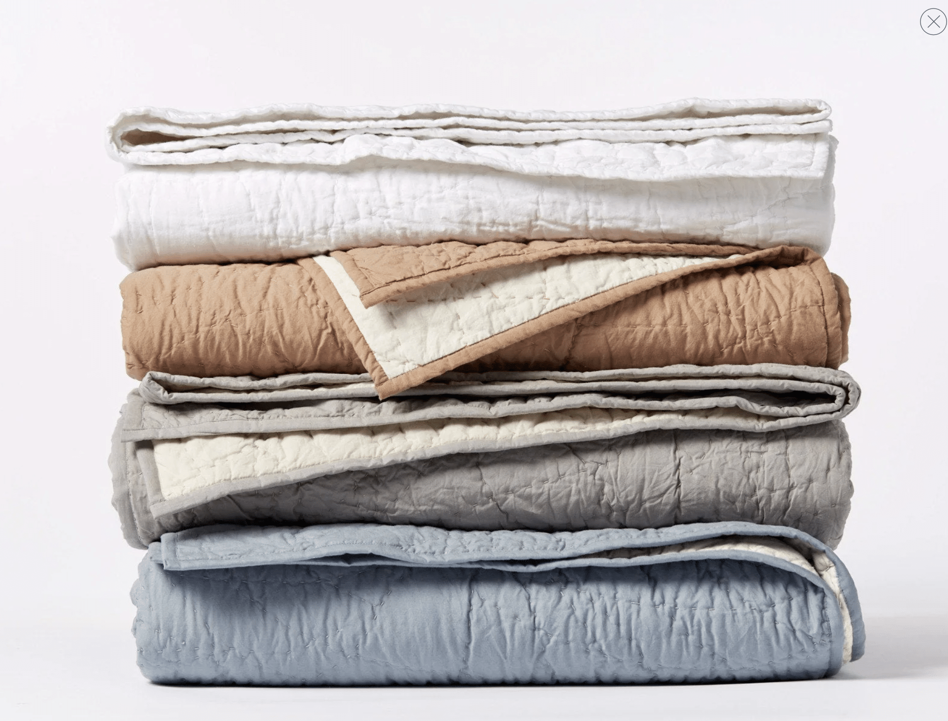 Soaring Heart Organic Manzanita Organic Handstitched Quilt & Shams