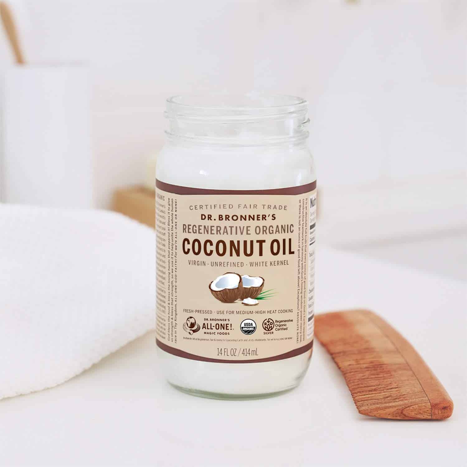 USDA Certified Organic coconut oil, Virgin, fair trade, regenerative certified coconut oil, dr. bronner's organic coconut oil review, promo code, the best organic oil for oil pulling