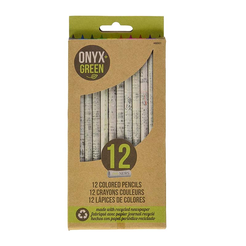 Onyx and Green Recycled Newspaper Pencils review and promo code