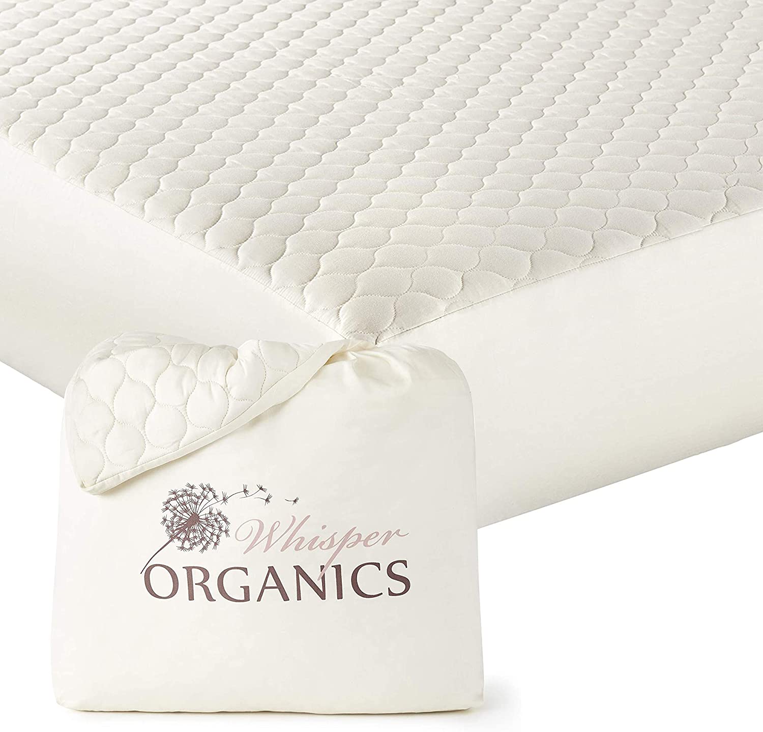 GOTS Certified Organic Pillow Protectors, zipper pillow protectors, asthma, dust mite, allergy, Whispers Organics, mattress protector, cotton, certifed organic cotton mattress protector
