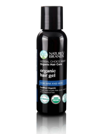 usda organic hair gel, non-toxic, travel-size