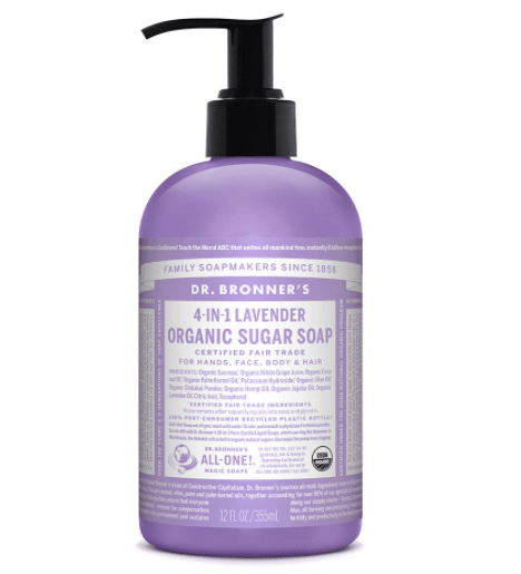 USDA  certified organic hand soap dr. bronner's