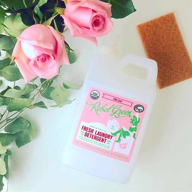 USDA Certified Orgnaic laundry detergent, natural, rebel green, pink