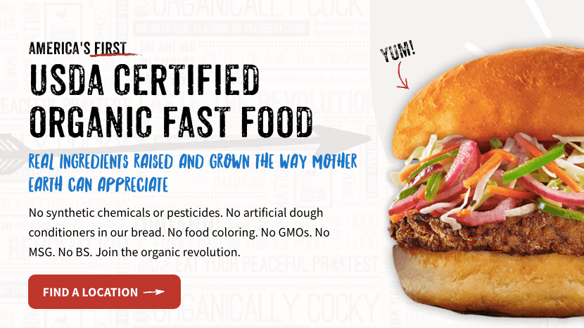 USDA Certfied organic restaurants, fast food
