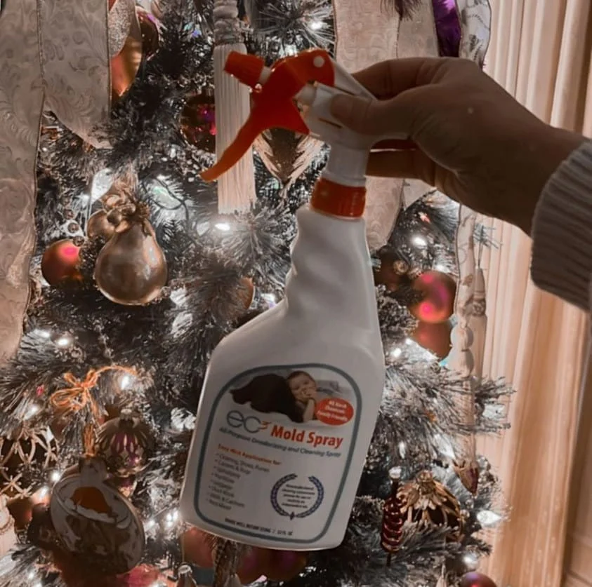 Christmas Tree mold remover, organic mold remover for christmas trees.