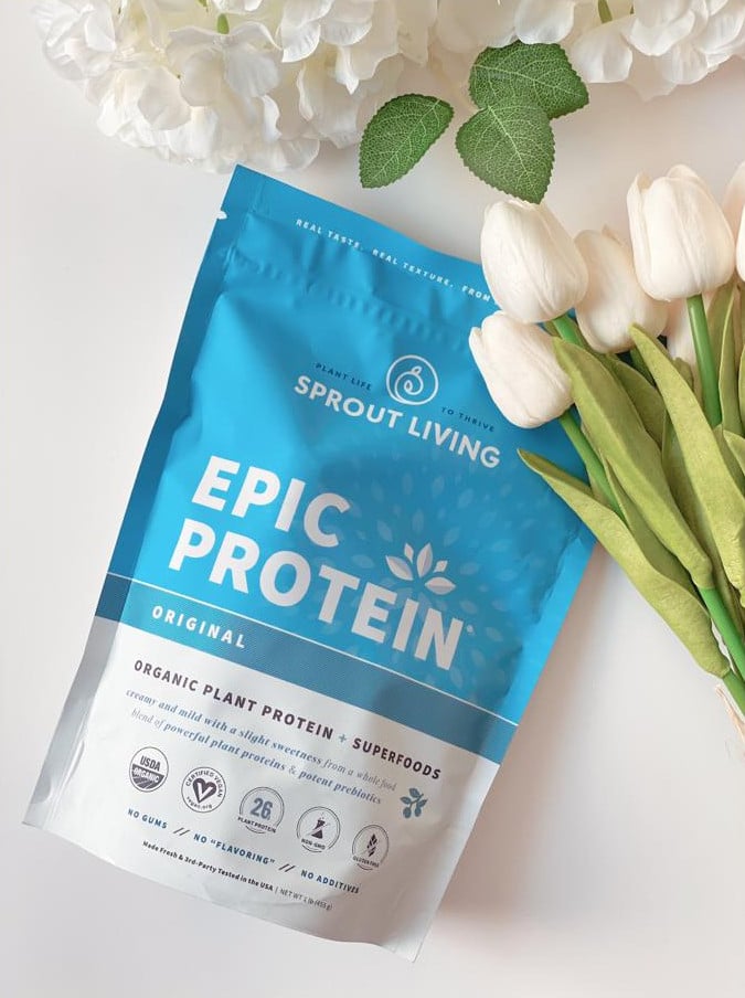 USDA certified organic protein powed, no natural flavors, sprout living
