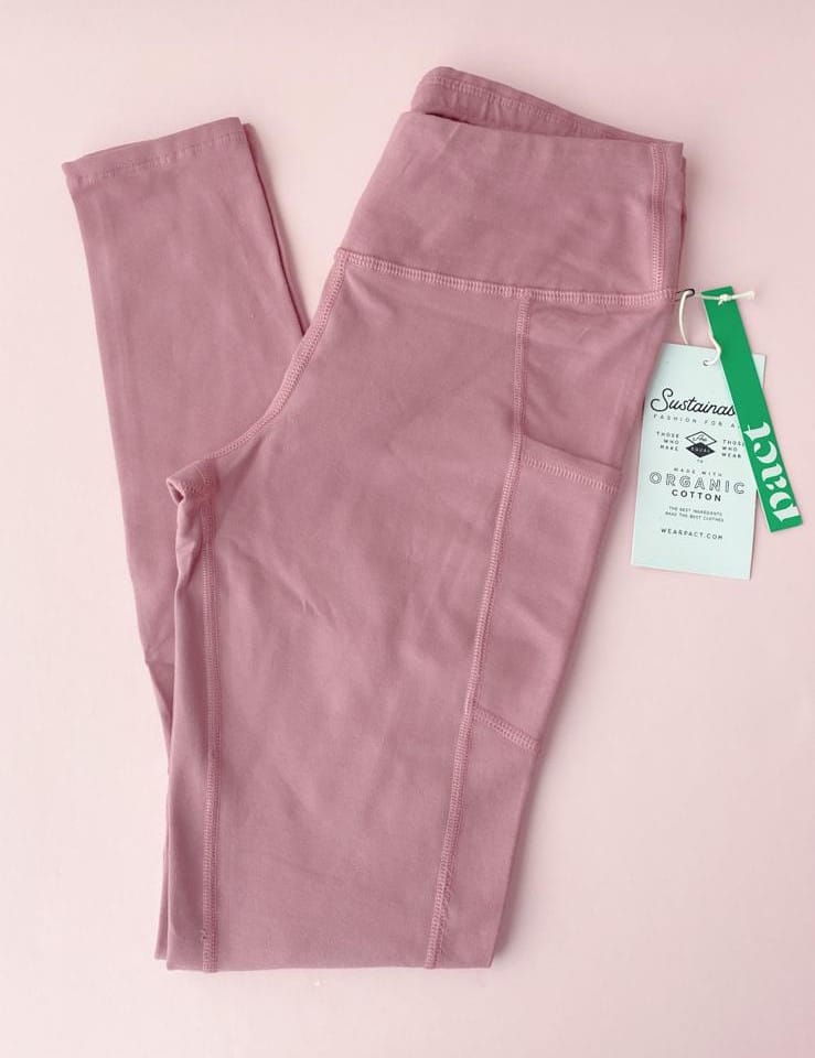 Organic Cotton Pocket Maternity Leggings Made With GOTS Certified