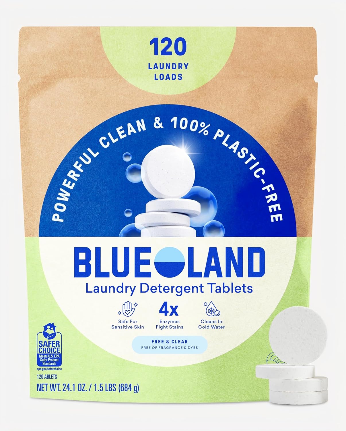 BLUELAND 100% Plastic-Free Laundry Detergent Tablets review