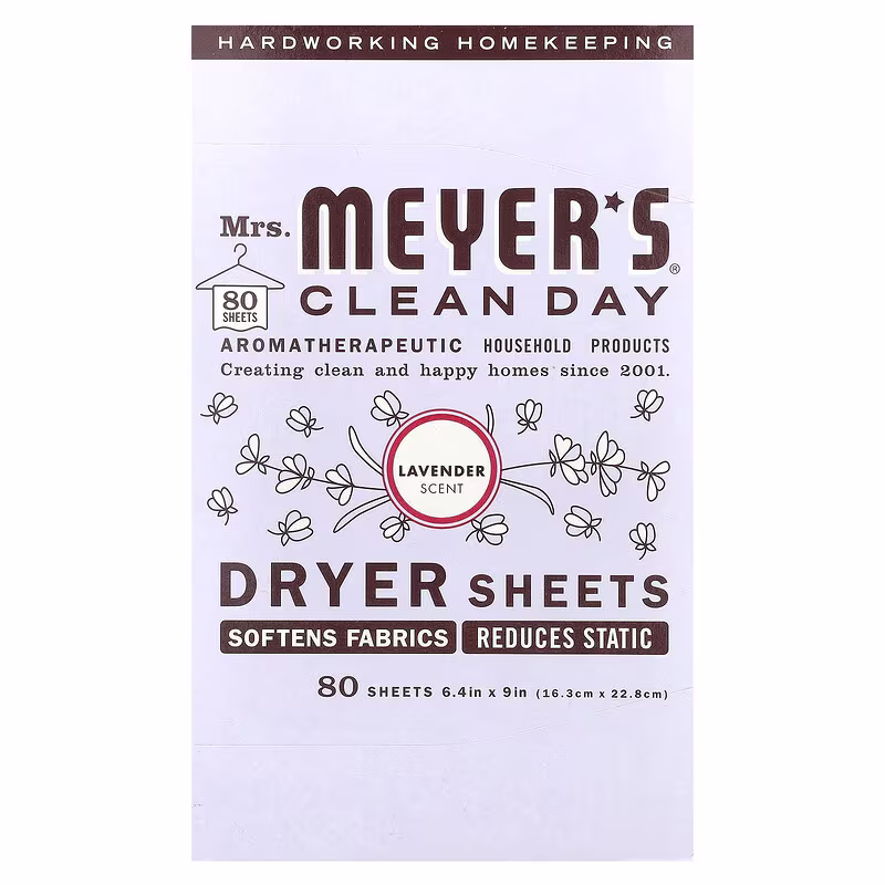 Mrs. Meyers Clean Day, Dryer Sheets review
