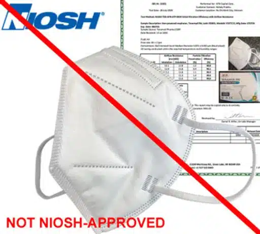 How to identify a FAKE  NIOSH respirator