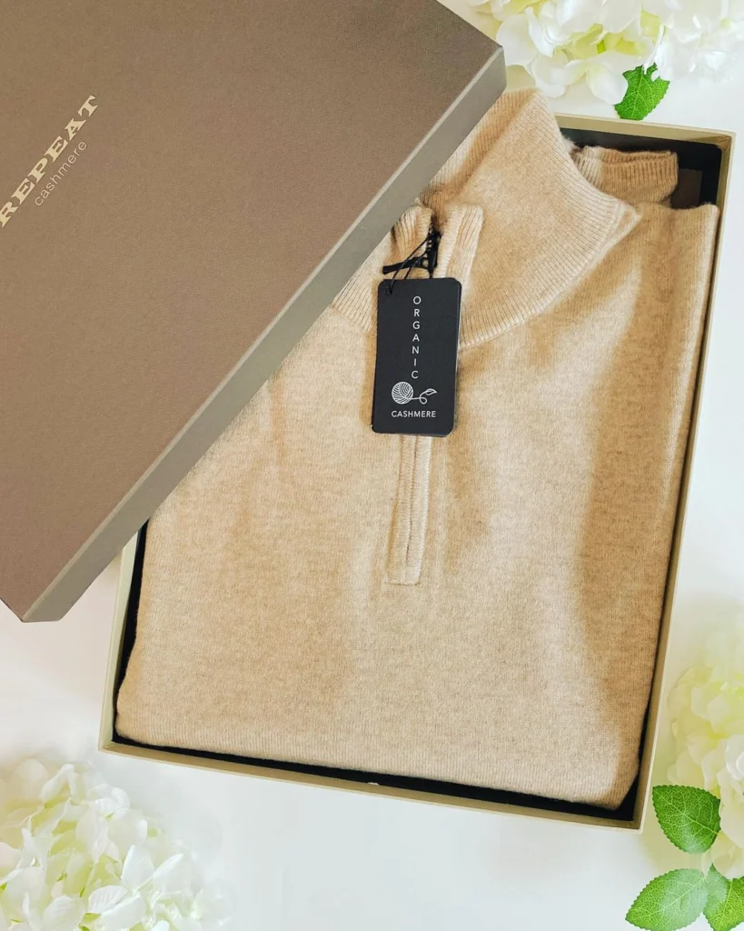 Repeat cashmere for him, certified organic men cashmere