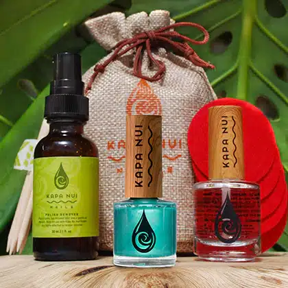 Kapa Nui organic green nail polish for st. Patrick's Day