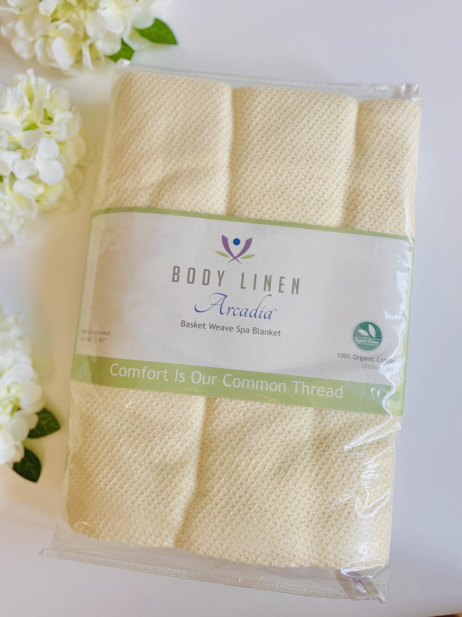 Massage Naturals Arcadia© 100% Certified Organic Cotton Massage Blanket
