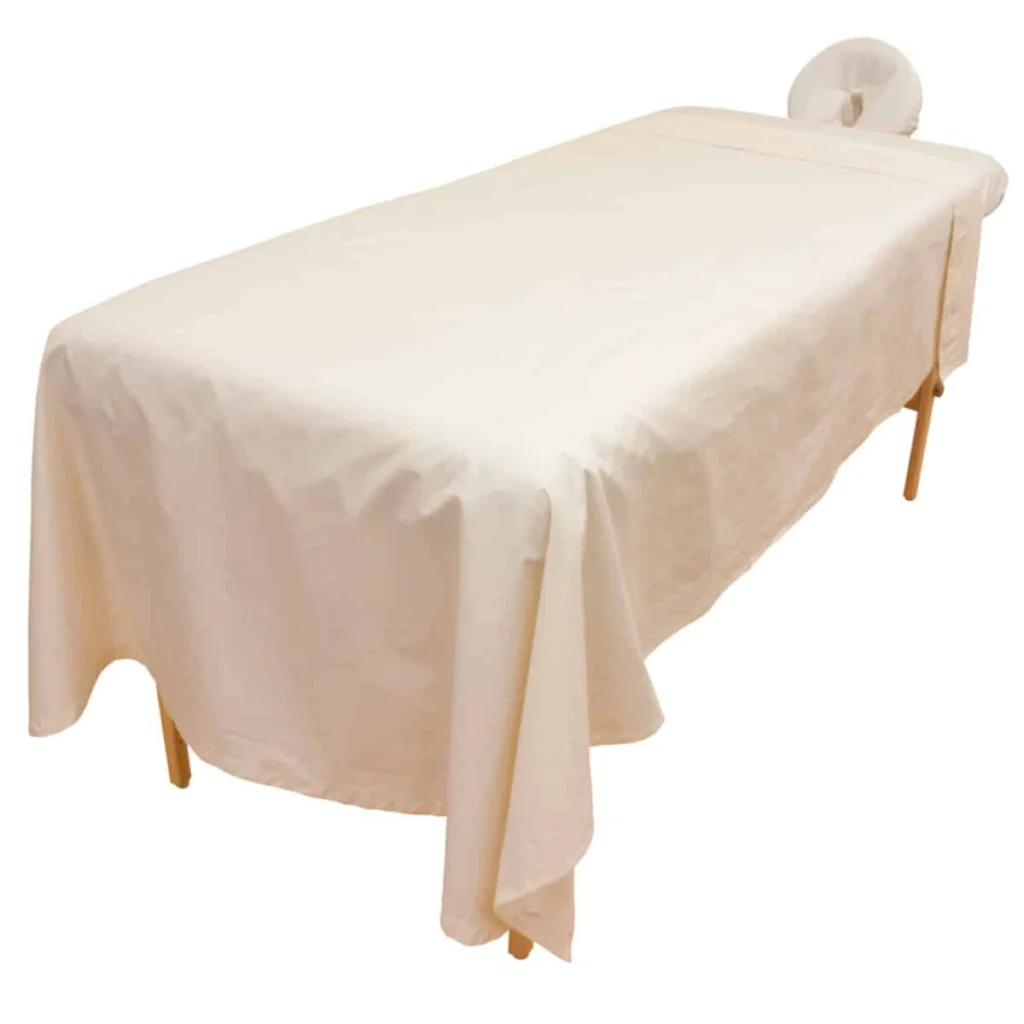 Massage Naturals Arcadia© 100% Certified Organic Cotton Percale Massage Table Sheet Set