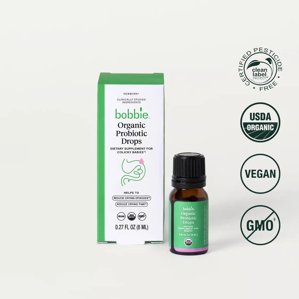Bobbie USDA certified Organic Baby and infant probiotic Drops