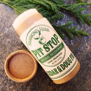 Hammond Herbs organic deodorant, zero waste, plastic free, Cedar & Doug Fir
