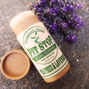 Hammond Herbs organic deodorant, zero waste, plastic free, Tea Tree & Lavender