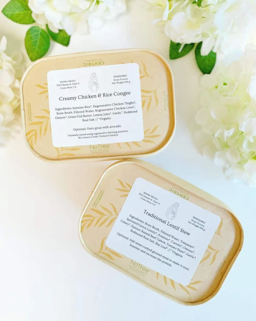 Mama Meals organic meal delivery postpartum