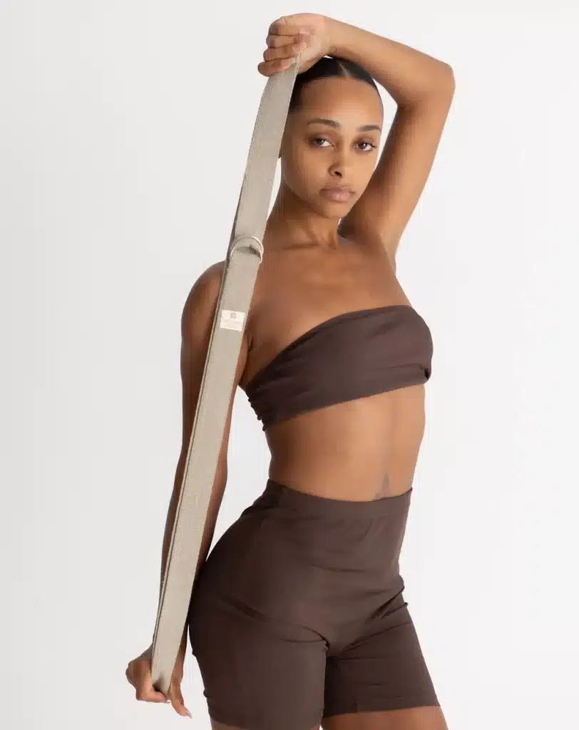 Oko Living 100% GOTS Certified Organic Cotton Yoga Strap, natural