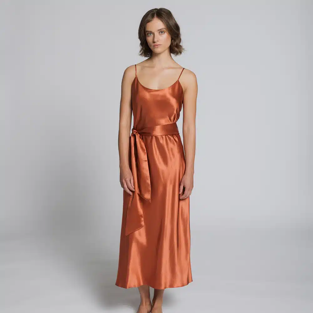 Clementine Sleepwear Organic Silk Day to Night Dress Dusk