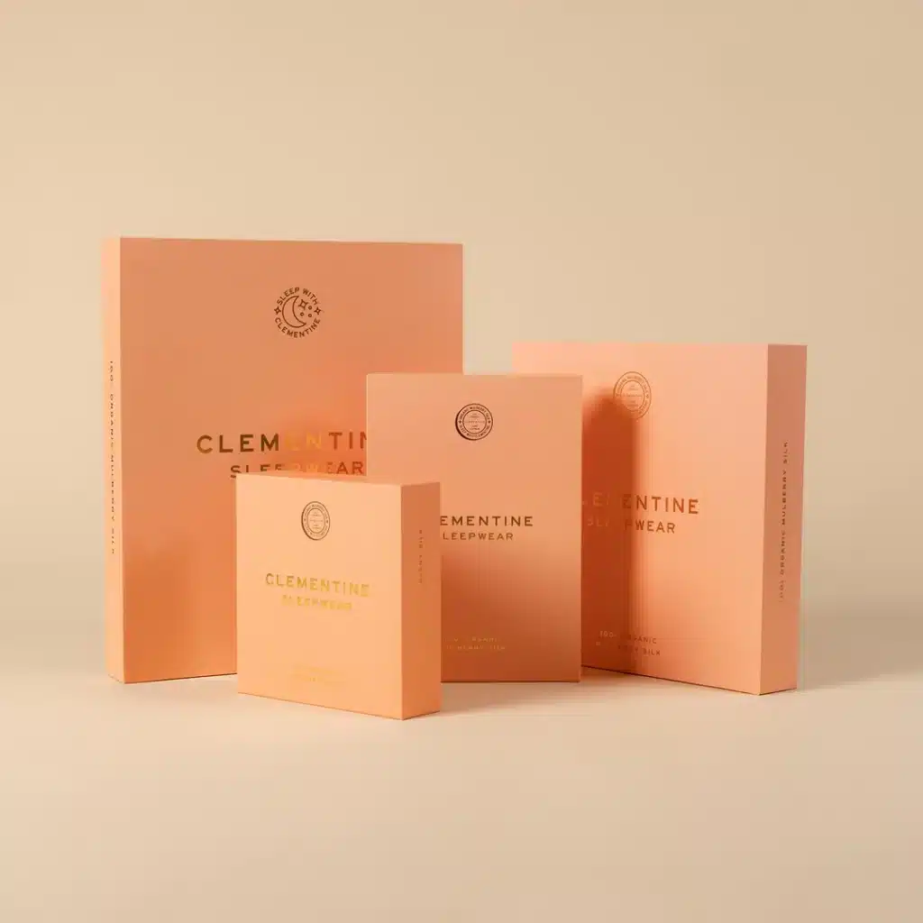 Clementine Sleepwear GOTS Certified Organic Silk Robe Boxes