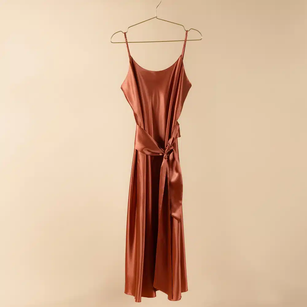 Clementine Sleepwear Organic Silk Dress Dusk