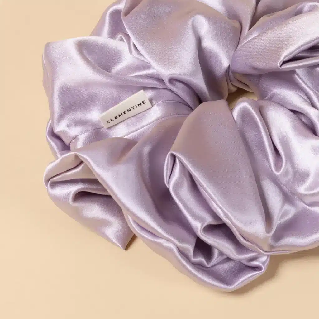 Clementine Sleepwear GOTS Certified Organic Scrunchie lilac