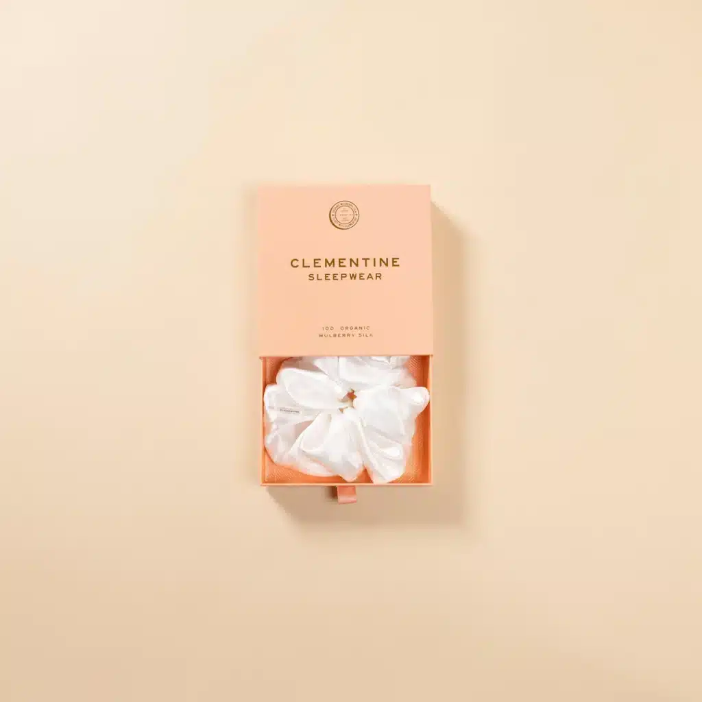 Clementine Sleepwear GOTS Certified Organic Scrunchie box