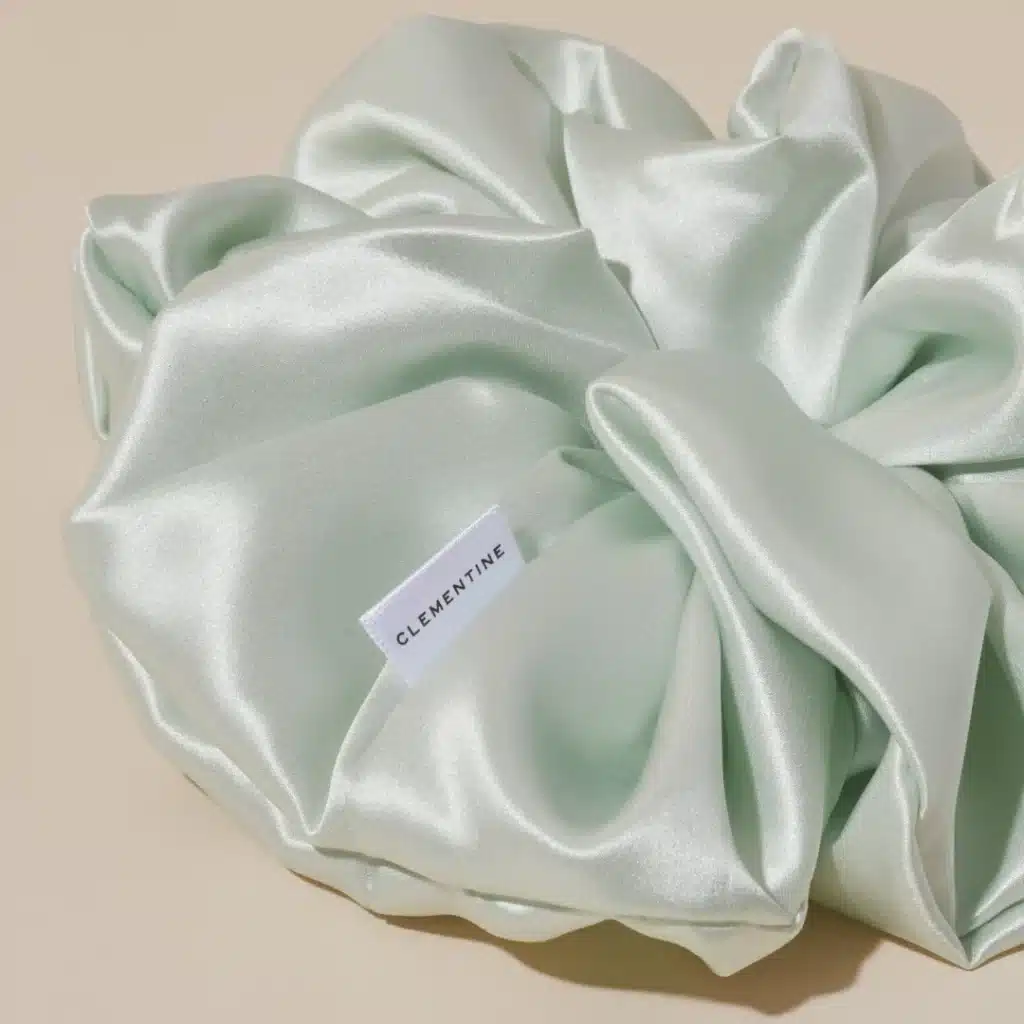 Clementine Sleepwear GOTS Certified Organic Scrunchie Mint