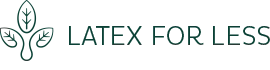 Latex for Less Logo, review and promo code