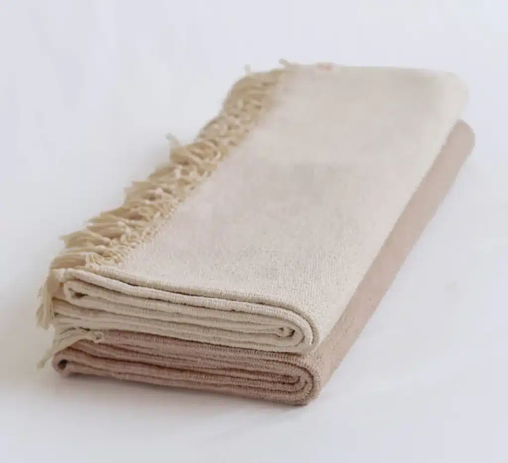 Oko Living GOTS Certified Organic Cotton Yoga Blankets, herbal dyes
