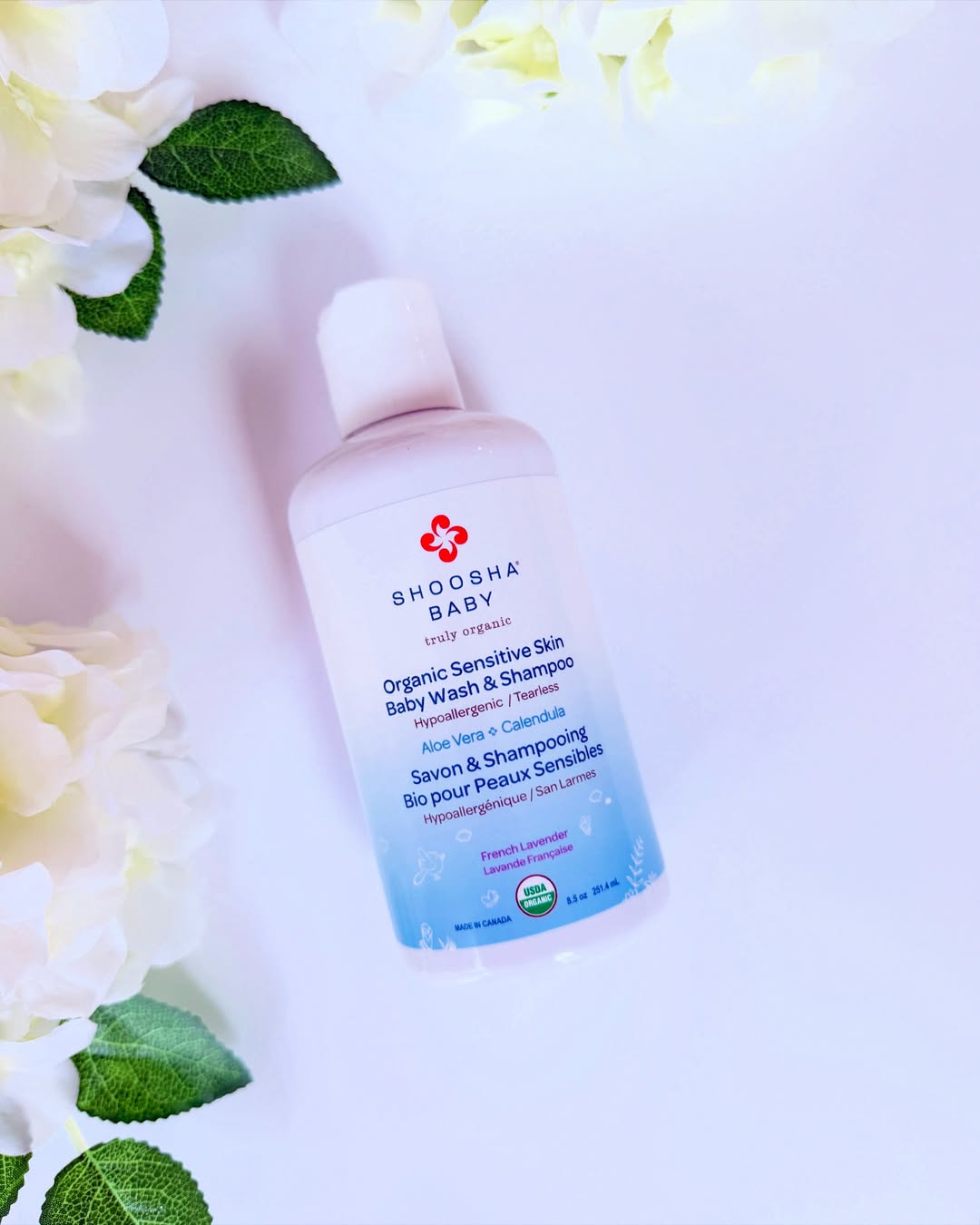 Shoosha USDA certified organic baby wash
