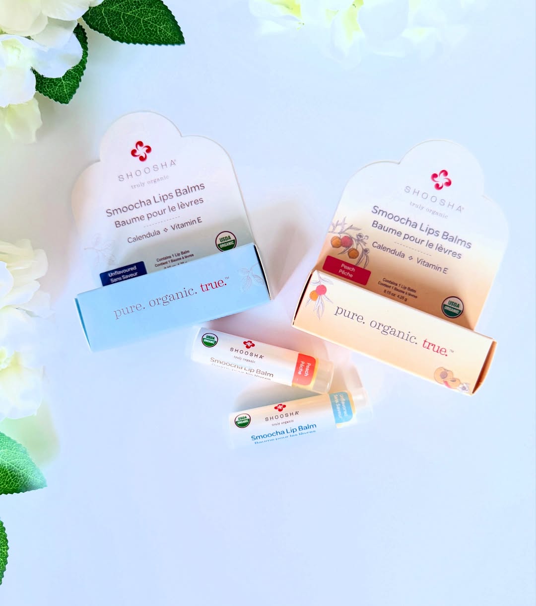 Shoosha USDA Certified Organic Lip balms