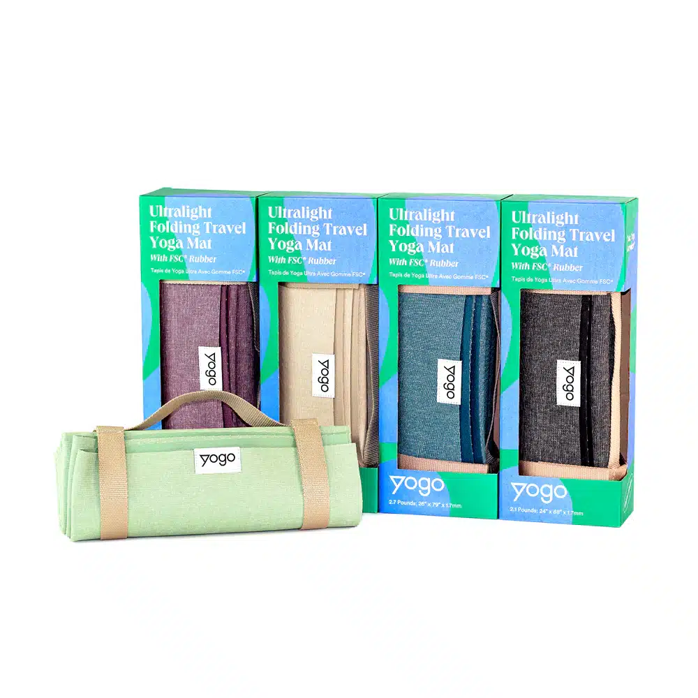 Yogo natural rubber yoga mat set