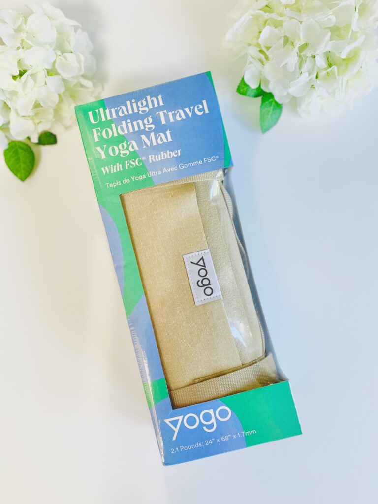 Yogo certified organic travel size yoga mat