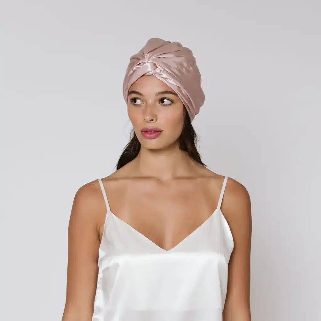 Clementine Sleepwear GOTS Certified Organic Silk Hair Sleeping Bonnet