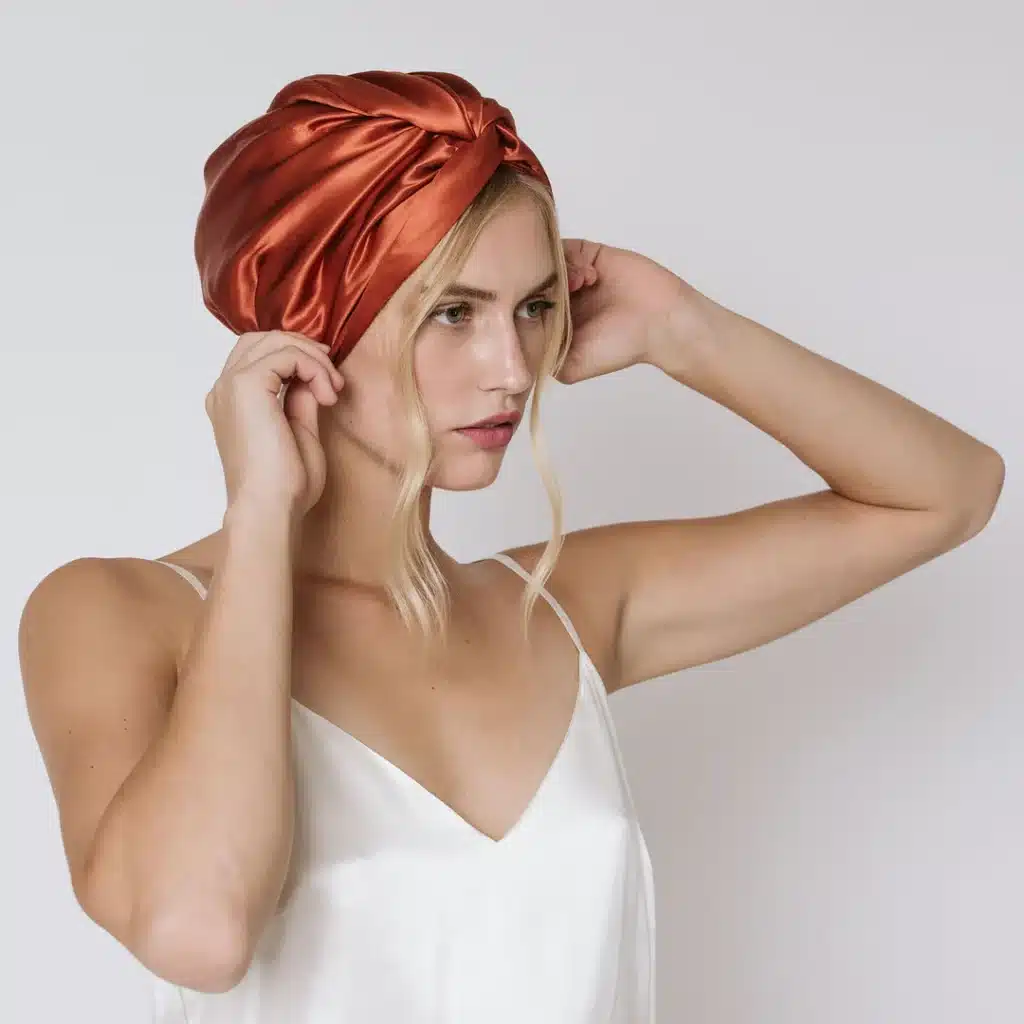 Clementine Sleepwear GOTS Certified Organic Silk Hair Bonnet Dusk