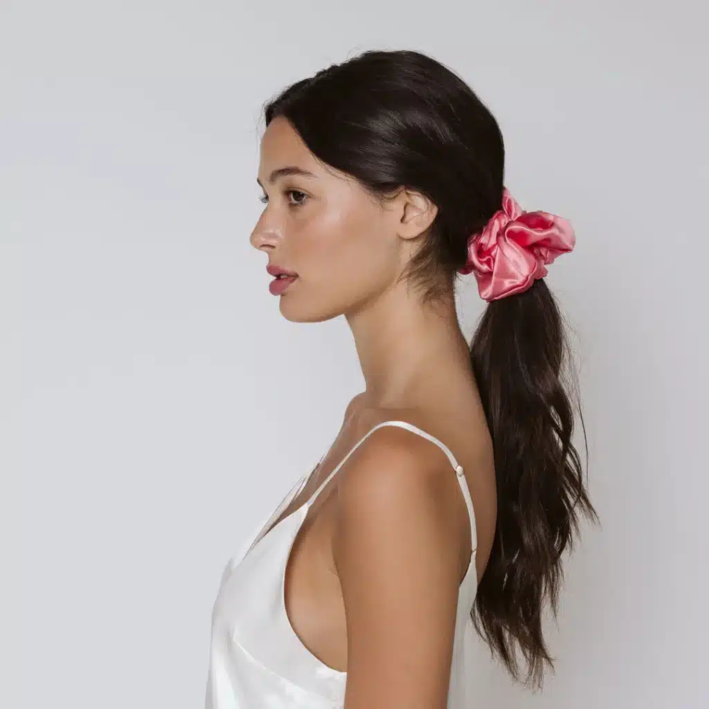 Clementine Sleepwear GOTS Certified Organic Scrunchie blush pink