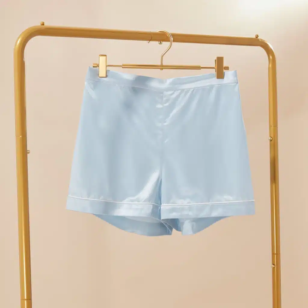 Clementine Sleepwear GOTS Certified Organic Silk Set Sky Shorts