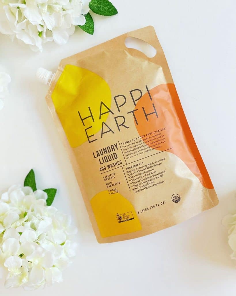 Happi Earth USDA Certified Organic Laundry detergent pouch review
