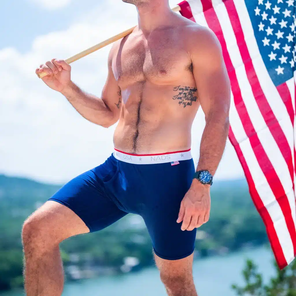 Nads organic cotton brief for 4th of July, patriotic men underwear
