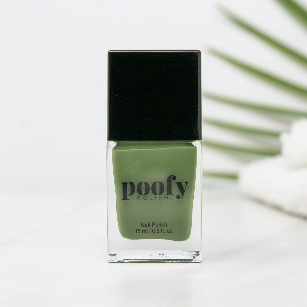 Poofy Organics Green Olive Nail Polish reveiw and promo code