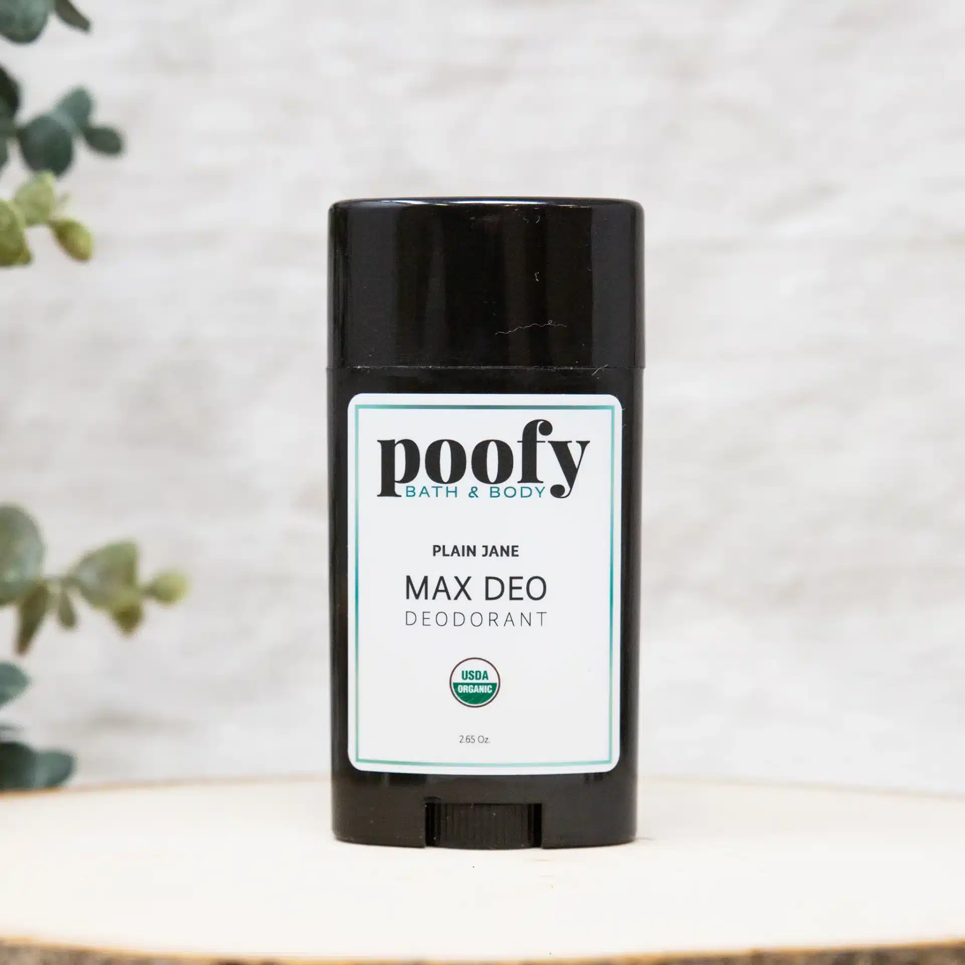 Poofy Organics USDA Certified Organic Unscented Deodorant