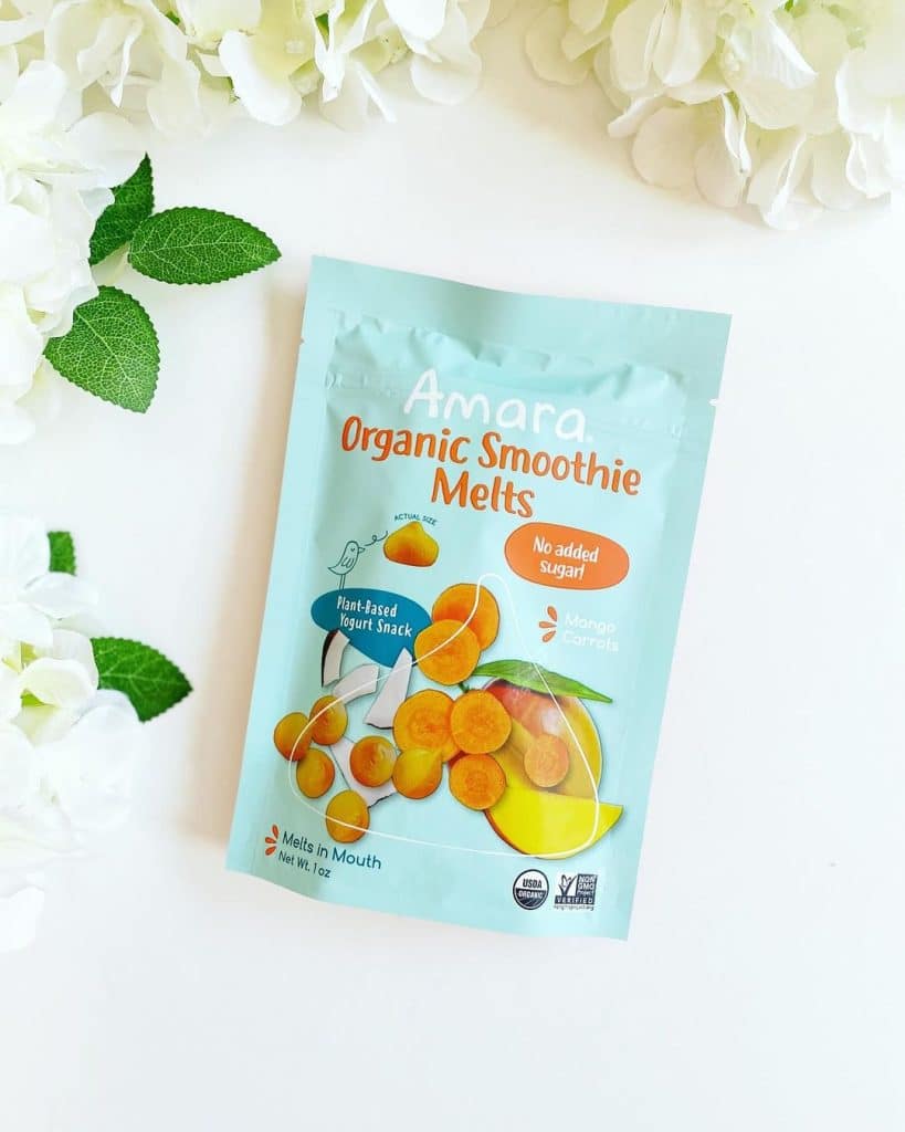 Amara Organic Smoothie Melts Mango Carrots Review and Promo Code