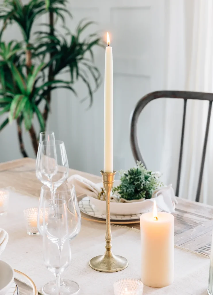 Fontana Candles Christmas, thanksgiving Taper Candles, Pure Beeswax Taper candles
