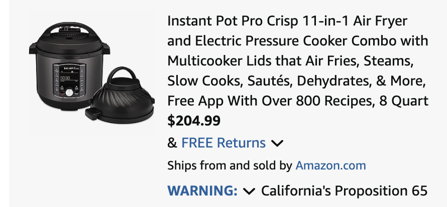 Instant Pot Pro Crisp 11-in-1 Air Fryer